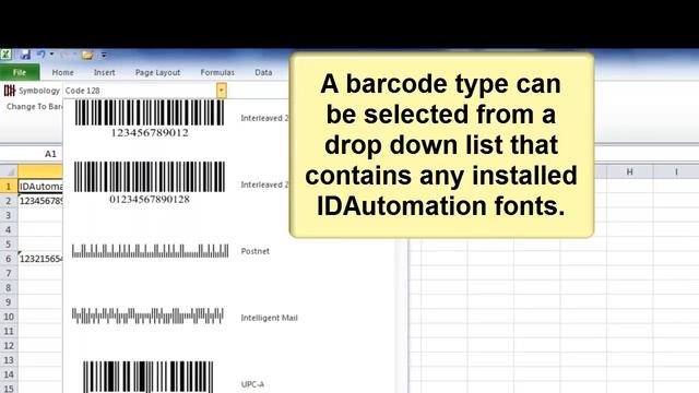 How To Create Barcodes In Microsoft Excel Using Barcode Fonts And Excel Add-In