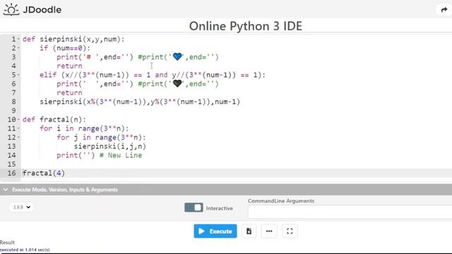 Python #1 - Sierpinski Carpet ( Text / Emojis ) смотреть онлайн
