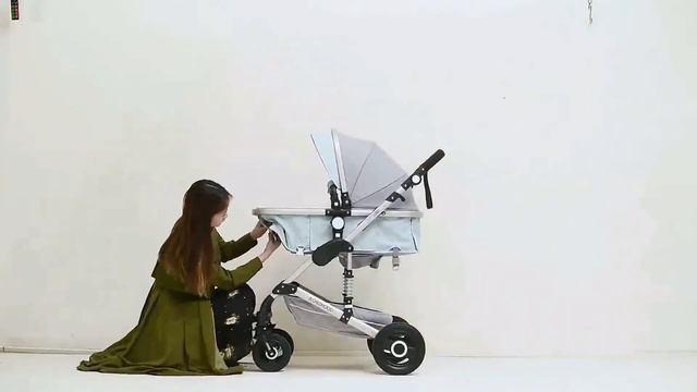 How to fold the b.childhood high landscape baby stroller смотреть онлайн