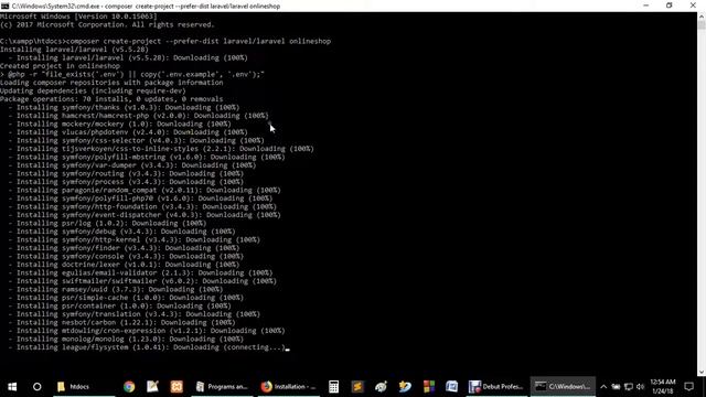 how to install laravel - laravel 5.5 tutorial - part02 смотреть онлайн