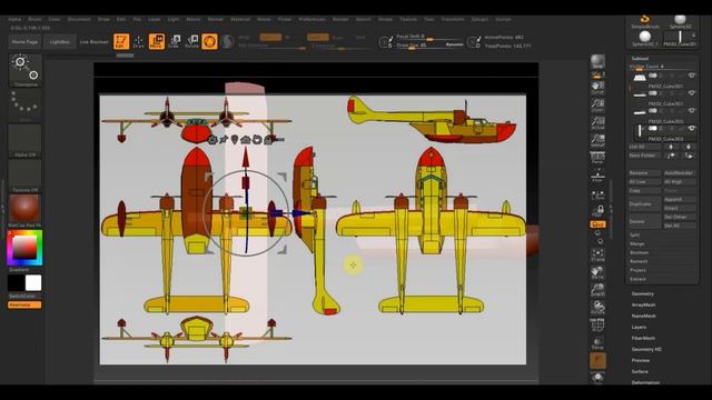 Zbrush 2019 Sea Duck болванка из примитивов смотреть онлайн