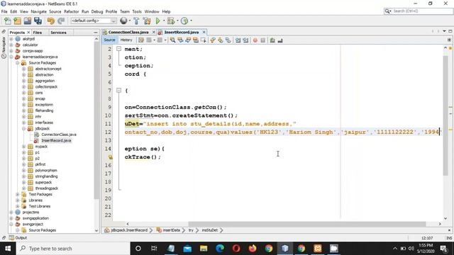 insert record into mysql database using jdbc | jdbc part 3 смотреть онлайн