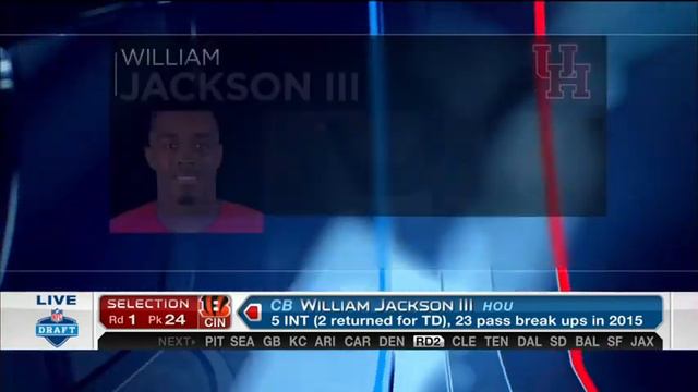 2016 NFL Draft Rd 1 Pk 24 | Cincinnati Bengals Select CB William Jackson III смотреть онлайн