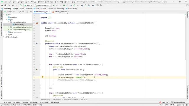 Enviar Imágenes con WhatsApp desde nuestra Aplicación - Android Studio смотреть онлайн