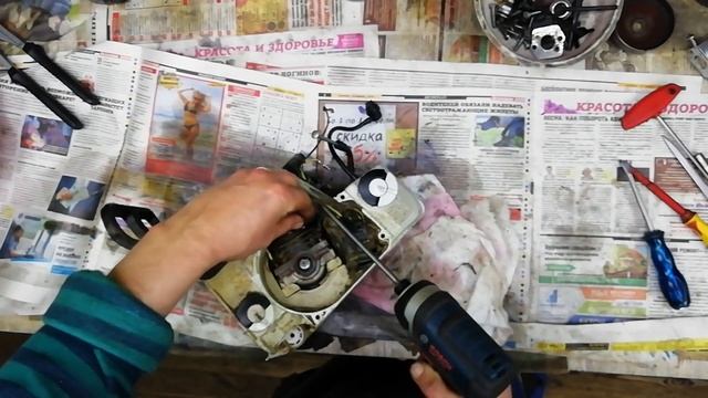 Stihl ms 250. Заклинило коленвал. смотреть онлайн