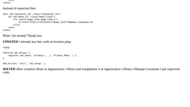 Wordpress: wp_page_menu not working right? смотреть онлайн