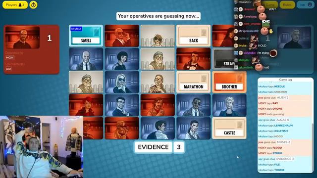 XQc Plays CODE NAMES With Moxy, Jesse & K4yfour #3