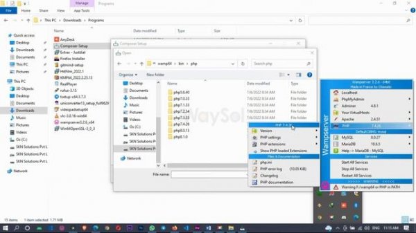 How to download and install composer on Wamp Server in Windows 10 | PHP 7 Tips & Tricks | eWaySol