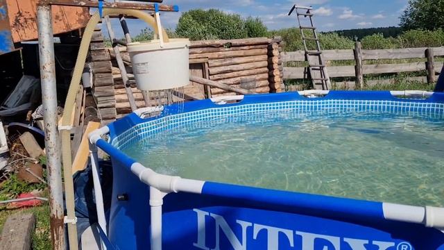 Как очистить воду в бассейне без труда/интекс/химия/пылесос/фильтр? смотреть онлайн