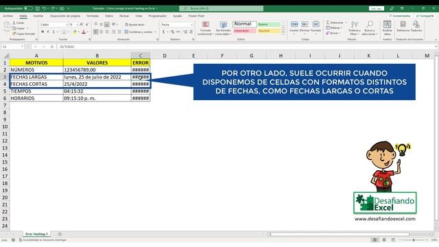 ¿Cómo CORREGIR el ERROR HASHTAG (#) en Excel? | Tutoriales de Excel #42 смотреть онлайн