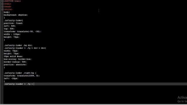 infinity loader with out svg| html,css смотреть онлайн