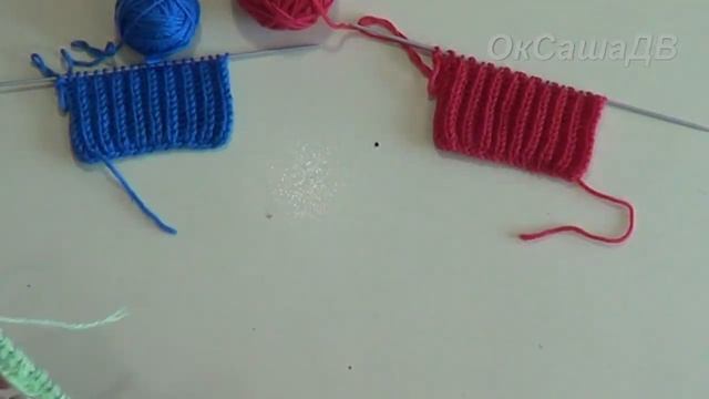 Английская резинка (2 способа вывязывания). Двойная петля и накиды. Вяжем с Оксаной Валерьевной. смотреть онлайн