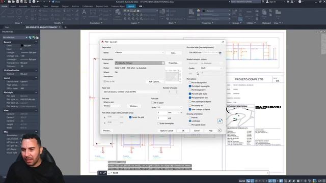 Como IMPRIMIR / PLOTAR Colorido ou Preto e Branco no AutoCAD смотреть онлайн