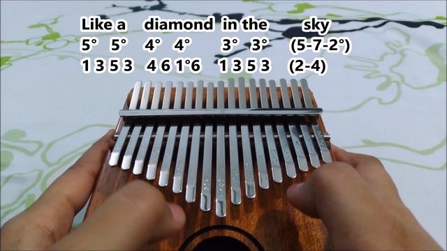 TWINKLE TWINKLE LITTLE STAR | (KALIMBA COVER) with tabs & lyrics смотреть онлайн