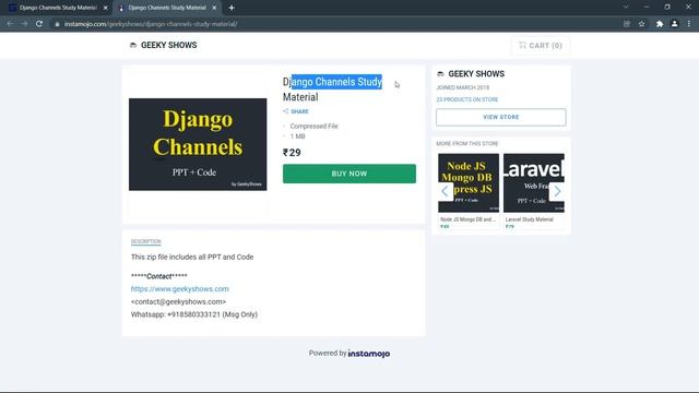 Download Django Channels Study Material смотреть онлайн