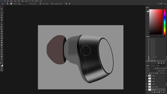 Industrial Design Sketching Tutorial: How To Draw Wireless Earphones in Photoshop смотреть онлайн