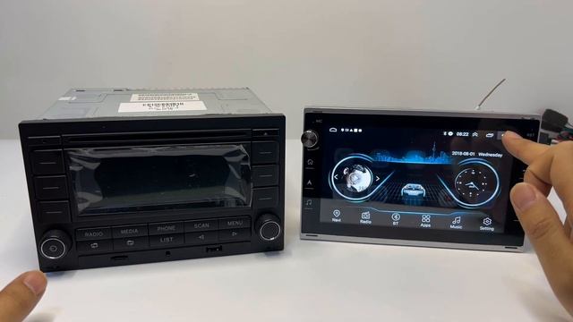 RCN 210 vs Andorid Head Unit for VW Golf 4 , GTI, GLI, R32 Passat B5 , old jetta polo 1999 - 2004 смотреть онлайн