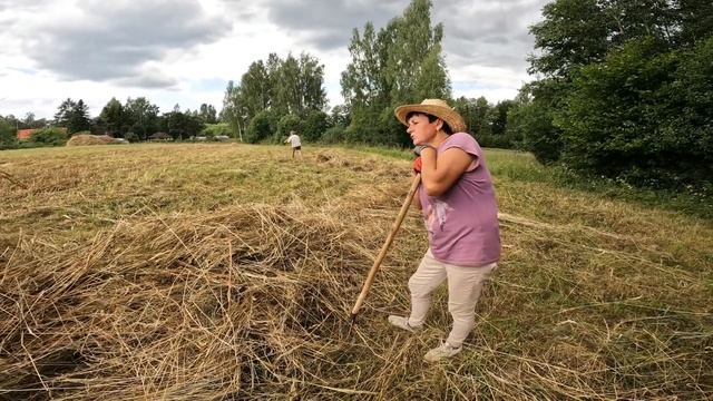 Уборка сена вручную.Сложили стог.ТолокА. смотреть онлайн
