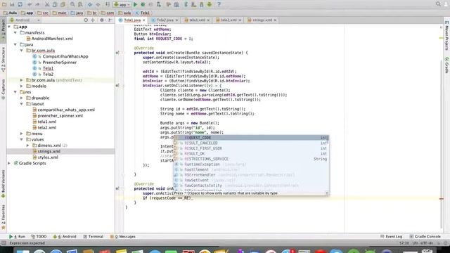 Aula 21 - Transição de Tela (startActivityForResult) смотреть онлайн