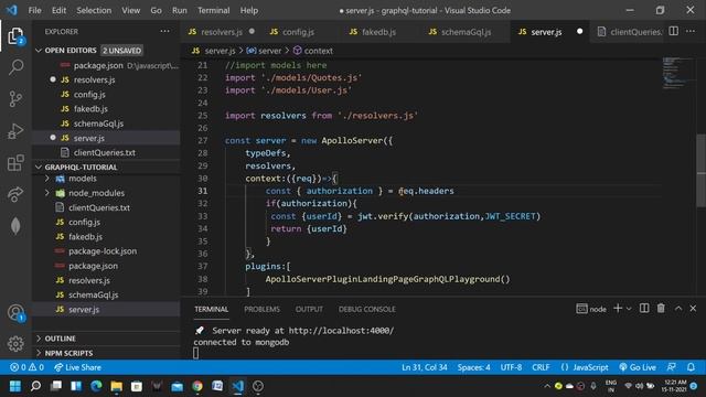 #7 Authorization and Create Quote | Complete GraphQL tutorial with React and Apollo Client in Hindi смотреть онлайн