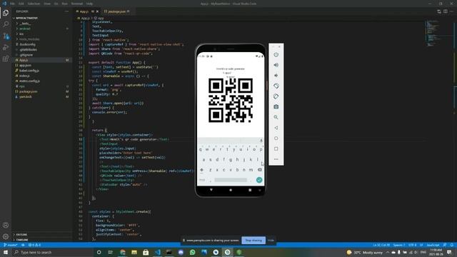 QR Code demo (React Native App) смотреть онлайн