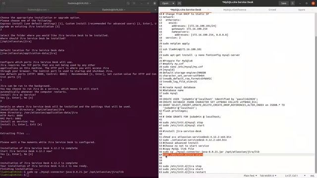 Jira Service Desk on Ubuntu Server 20.04 + MySQL8 2020.10 смотреть онлайн