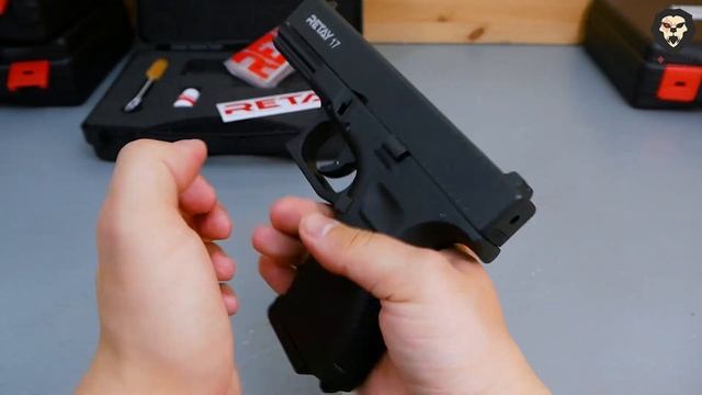Охолощенный пистолет Retay 17 Glock Черный видео обзор смотреть онлайн