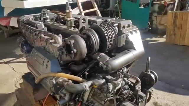 Komatsu 6M105A-2 с редуктором 1:2.0 на катер(часть 1) смотреть онлайн