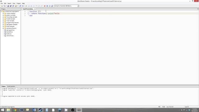 Lua 5.2 Tutorial 8: Advanced functions and Closures смотреть онлайн