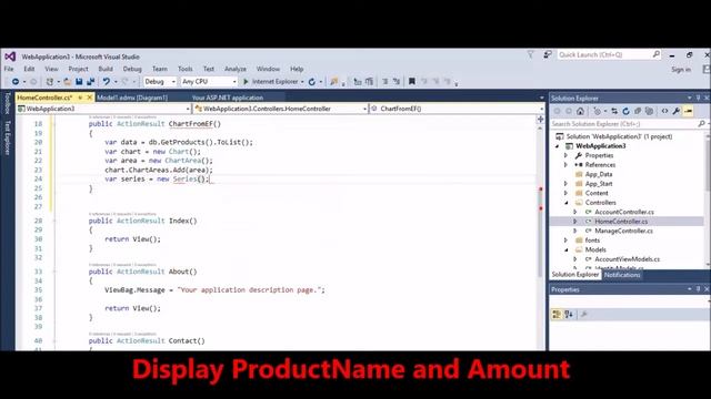 MVC - Charting - Create Chart using data from DB - Entity Framework смотреть онлайн