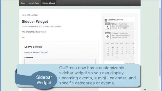 Overview of CalPress WordPress Calendar смотреть онлайн