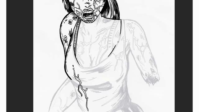 Zeichenblick - Digital Inking - Zombie Sketch #8 смотреть онлайн