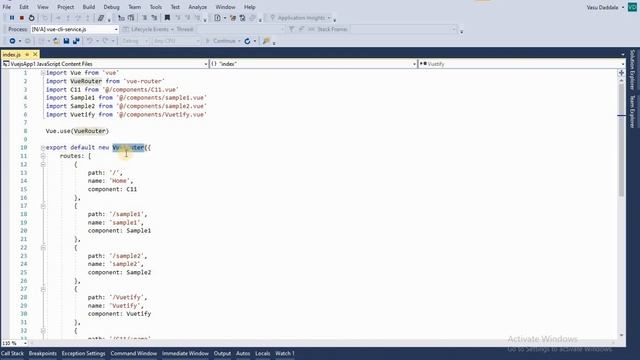 vue js routing example with visual studio step by step смотреть онлайн