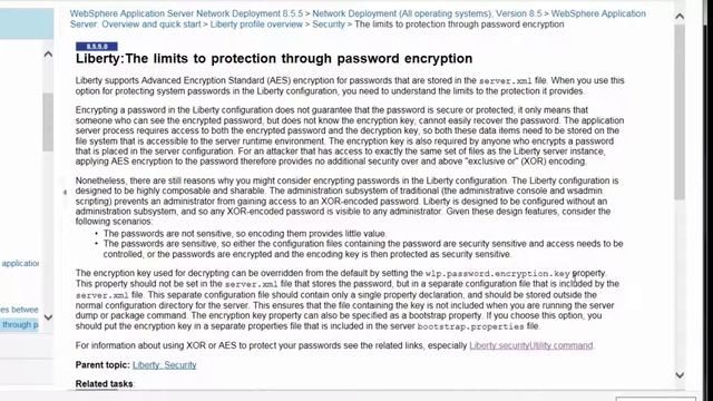 How to implement AES password encryption using your own key in WebSphere Liberty смотреть онлайн