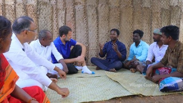 BIG MOMENT | RAHUL GANDHI Join In Village Cooking | Mushroom Biryani | Village Cooking Channel