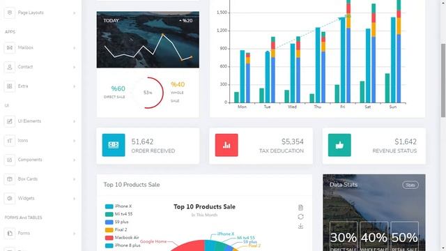 Bootstrap Admin Template Dashboard with Light Sidebar смотреть онлайн