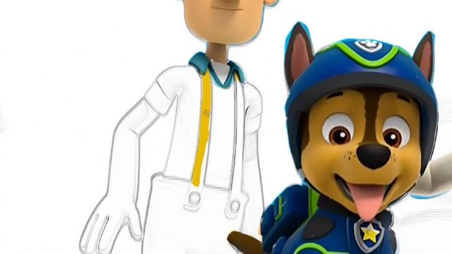 Раскрашиваем Райдер Гончик и Рокки из мультика Щенячий Патруль PAW Patrol Волшебная Раскраска смотреть онлайн