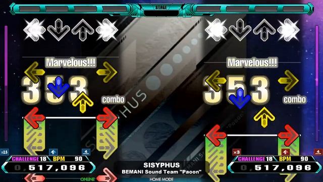 【DDR A3】 SISYPHUS / BEMANI Sound Team "Paoon" [SINGLE CHALLENGE] 譜面確認+Clap смотреть онлайн