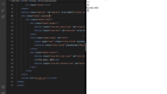 Notes App Tutorial - HTML, CSS, and JavaScript смотреть онлайн