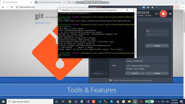 Git Upload Code commit and create a branch смотреть онлайн