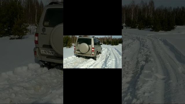 УАЗ Патриот в снегу. смотреть онлайн