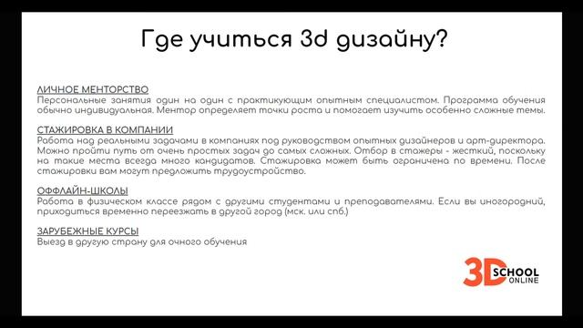 Мастер-класс: "пошаговый план развития в 3d визуализации" смотреть онлайн