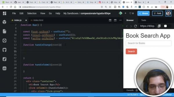 React Book Search App Using Google Books API V3