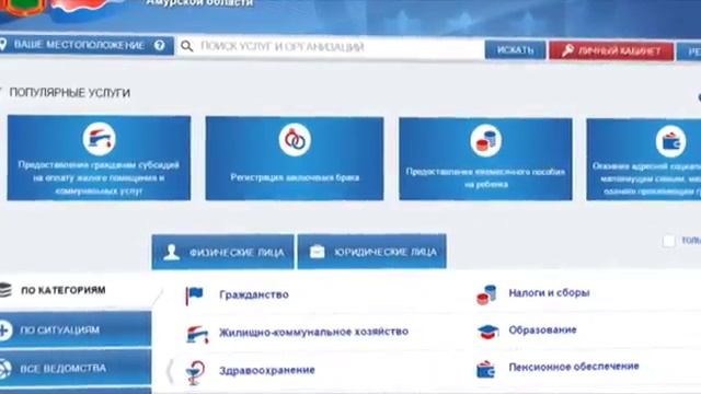 Информация о портале Госуслуг Амурской области