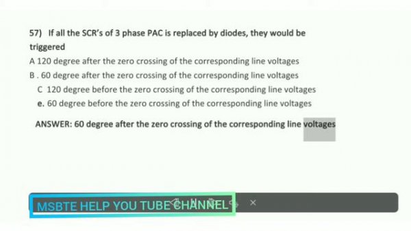 22427 Basic Power Electronics BPE  MCQs