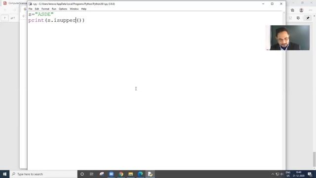 Computer Sc String function Python 21-12-2020 смотреть онлайн