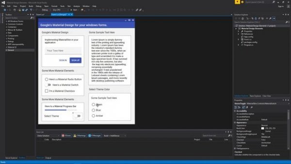 Dark & Light Themes for your Windows Forms with Google's Material Design  | C# Tutorial