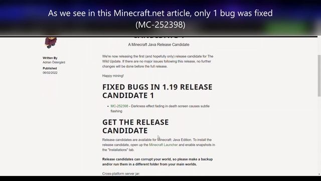 First Minecraft 1.19 Release Candidate is here! #shorts смотреть онлайн