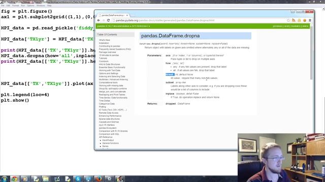 Handling Missing Data - p.10 Data Analysis with Python and Pandas Tutorial смотреть онлайн