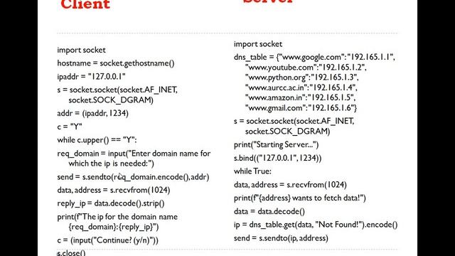 6. Implement DNS server using UDP sockets in Python |Computer Networks Lab | #dns,#udp socket смотреть онлайн